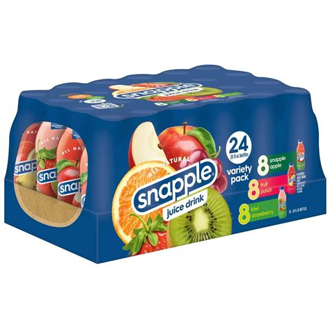 Snapple Juice Drink Variety Pack 20 Fluid Ounce Pack Of 24