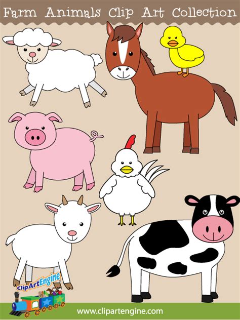 Farm Animals Clip Art Collection - Clip Art Engine