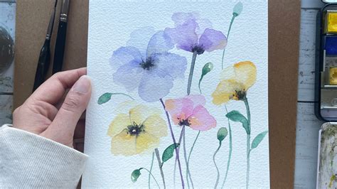 Watercolor Flowers For Beginners Layered Watercolor Floral Painting