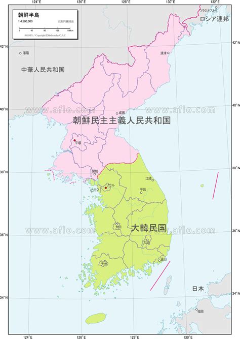 朝鮮半島 行政区分図 ベクター地図素材のダウンロード販売 アフロモール