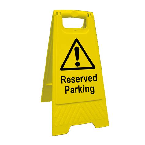 Reserved parking yellow a board sign % - Cestrian Signs