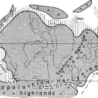 Interpreted Paleogeography Of Northern Euramerican End Of Protopangea