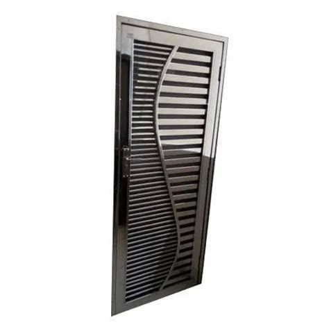 Silver Polished Stainless Steel Home Door Single Thickness 5mm At Rs