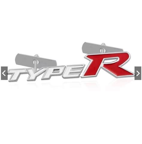 HONDA CARS Type R Logo Metal Car Front Grille Emblem 3D Grill Logo TYPE