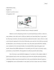 Political Cartoon Analysis Of Measles Outbreak Docx Tariq 1 Abdul