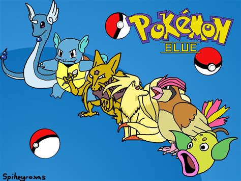 Pokemon lineup (blue) evolution stage 2/3 by Spikeyroxas on DeviantArt