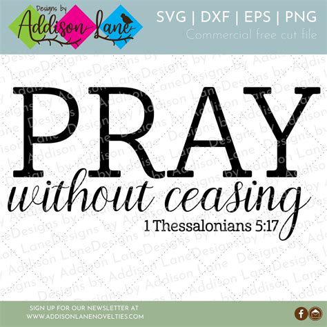 Pray Without Ceasing Svg Pray Svg Prayer Svg Christian Etsy