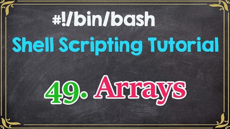 Arrays In Shell Scripting Tutorial For Beginners Youtube