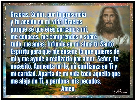 Gracias Señor Por Tu Presencia Y Tu Acción En Mi Vida Gracias Porque Sé Que Eres Cercano A Mí