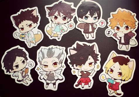 Cute Haikyuu Chibi Stickers Product Details These Cute Stickers Are Perfect For Decorating Your