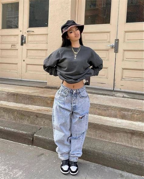 Baggy Jeans Streetwear Girl Streetwear Outfit Streetwear Fashion Women