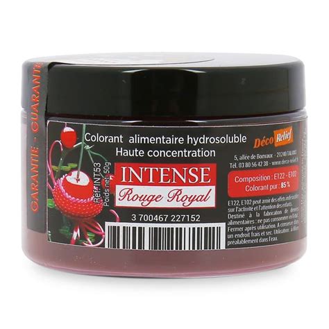 Intense Water Soluble Food Colouring Powder Royal Red 50 Gr