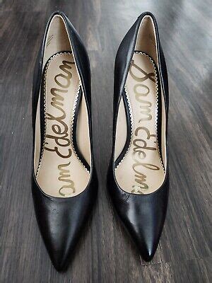 Sam Edelman Danna Black Leather Pointy Toe Pump Heel Sz Ebay