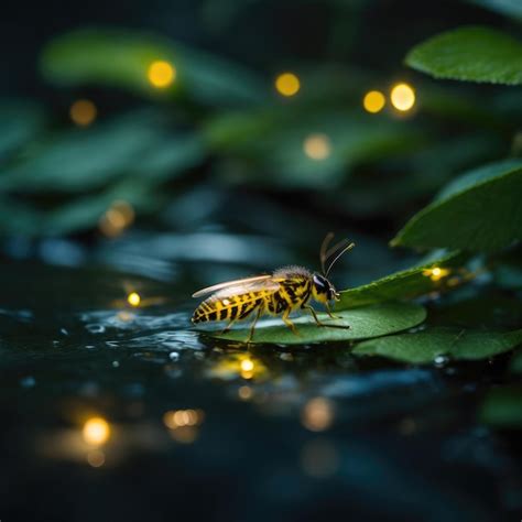 Premium AI Image | Fireflies in the Night Sky Illuminating the Darkness