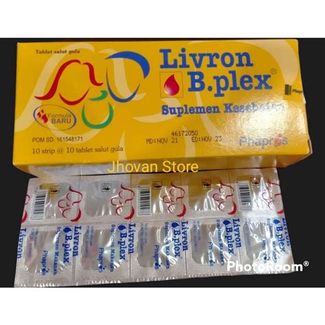 Jual Livron B Plex 100 Tablet Multivitamin Mineral Untuk