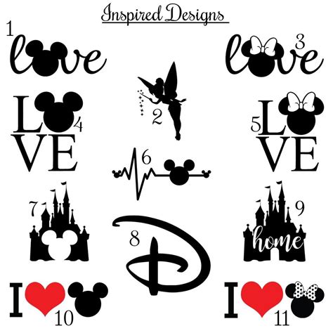 Disney Silhouette Car Decals