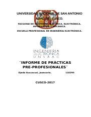 Informe De Practicas 2 Docx UNIVERSIDAD NACIONAL DE SAN ANTONIO ABAD