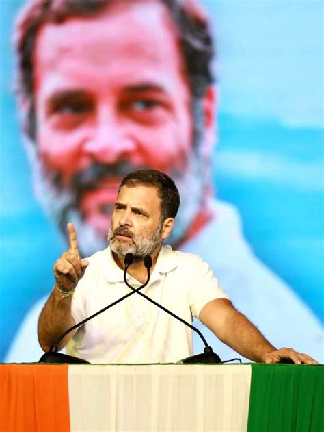 Congress Leader Rahul Gandhi During A Public Meeting