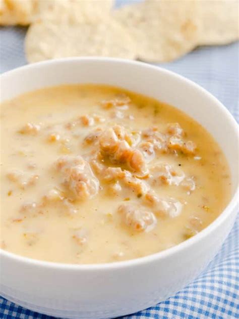 white queso sausage dip story mama  cake