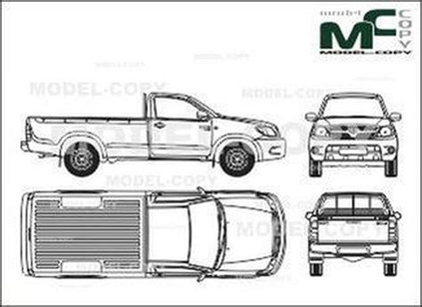 Toyota Hilux Single Cab 4x2 2006 2d Drawing Blueprints 28604