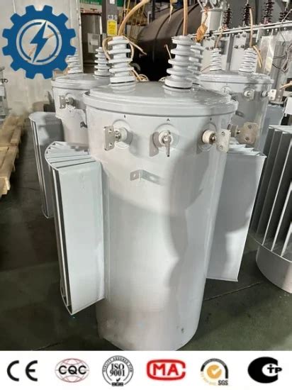 Silicone Steel Sheet Core 375kva Single Phase Pole Mounted Transformer