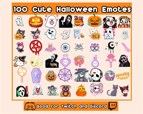 100 Halloween Emotes For Discordtwitch Spooky Aesthetic Emotes Cute