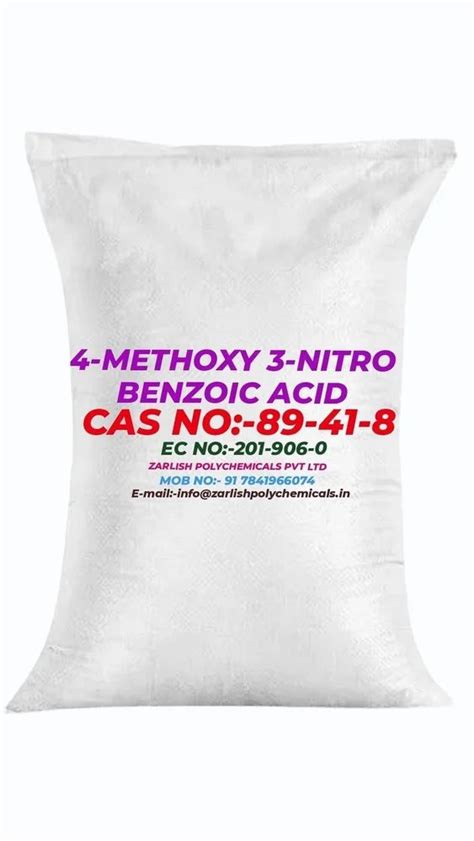 Powder Technical Grade Methoxy Nitro Benzoic Acid For Pharma