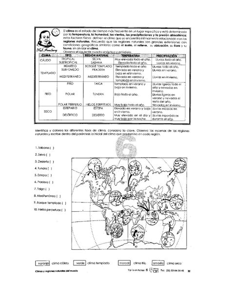 Actividades Sobre El Clima Primaria