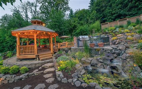 Portfolio Paradise Restored Landscaping Outdoor Waterfalls Gazebo