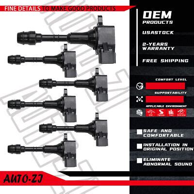 6 Ignition Coils For Nissan Quest Maxima Altima Murano Infiniti 3 5L 4