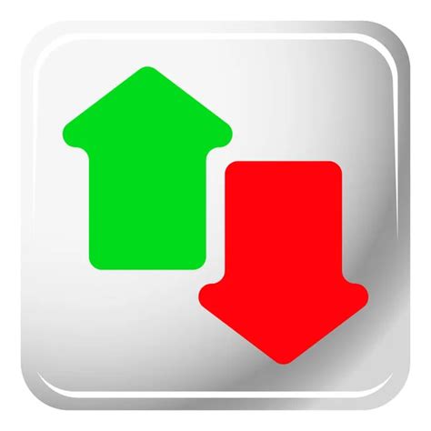 Green Red Arrow Arrow Pointing Upwards Downwards Stock Vector Image By