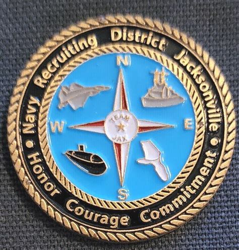 Awesome 15 Navy Usn Recruiting Unit Challenge Coin Nrd Jacksonville