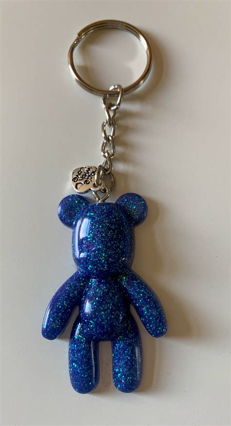 Teddy Bear Key Ring Worry Bear Resin Keyring Gummy Bear Etsy Canada