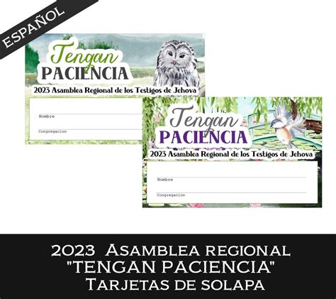 2023 Tengan Paciencia Asamblea Regional Tarjetas De Solapa Etsy