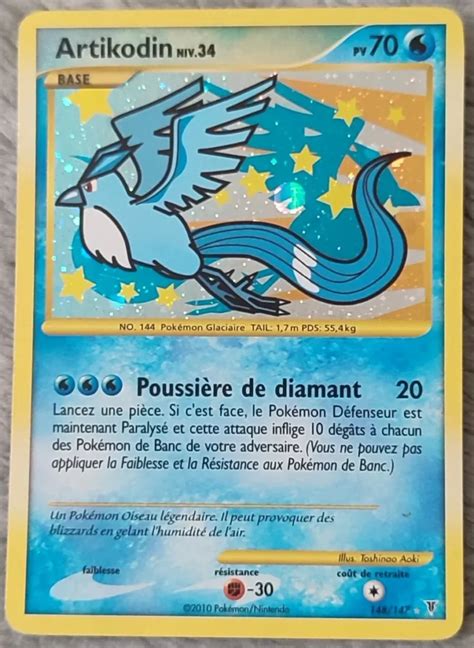 Artikodin 148 147 Platine Vainqueurs Supremes Carte Pokemon