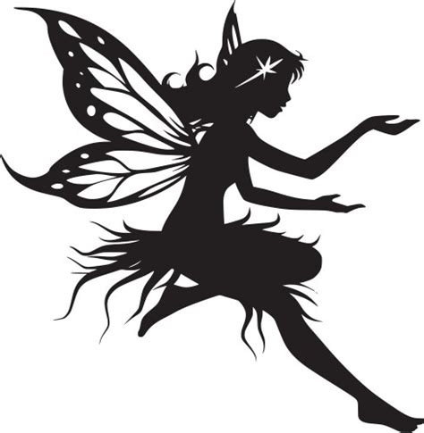 Fairy Tinkerbell Silhouette Vector Images 93