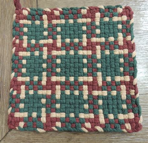 X Potholder Hot Pad Trivet Kitchen Ware Cotton Potholder Handcrafted Potholder Woven