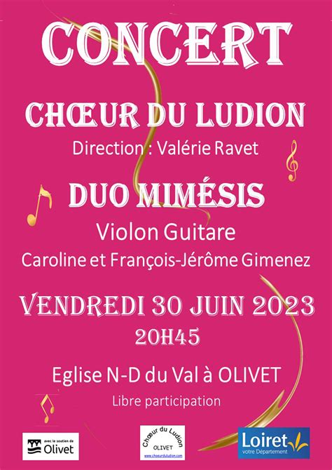 Projets Concerts Choeur Du Ludion Chorale Voix Mixtes Olivet Loiret