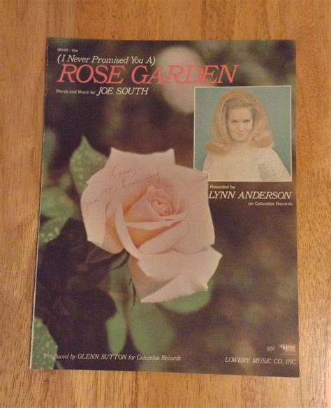 I Never Promised You A Rose Garden Piano Vocal Sheet Music Joe South