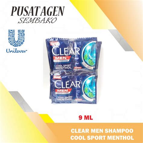 Jual CLEAR MEN SHAMPOO COOL SPORT MENTHOL SACHET 9 ML SHAMPO ANTI