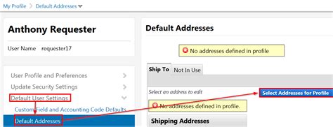 Default Shipping Address Procurement Services