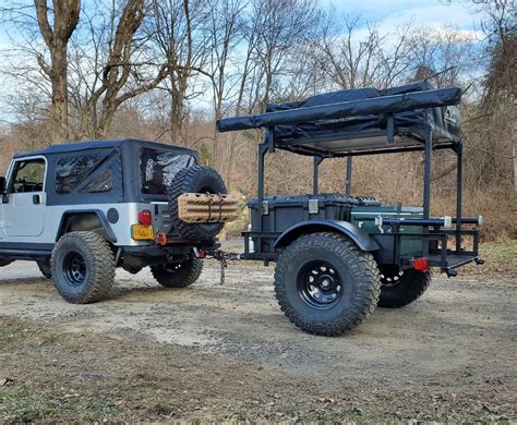 Diy Camping Roof Top Tent Utility Trailer Rack Artofit