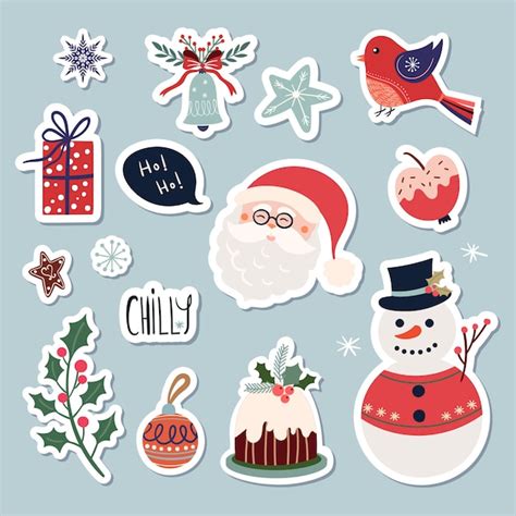 Printable Cute Christmas Stickers