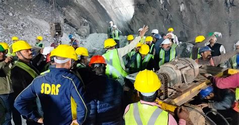 Rescue Operation Underway For Workers Trapped In Collapsed Tunnel In