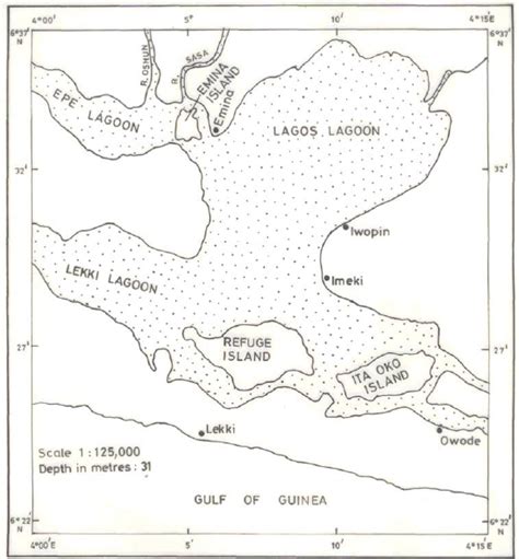 Map of Lekki Lagoon, Lagos Nigeria | Download Scientific Diagram