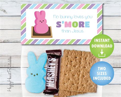 No Bunny Loves You Smore Than Jesus Christian Easter Treat Bag