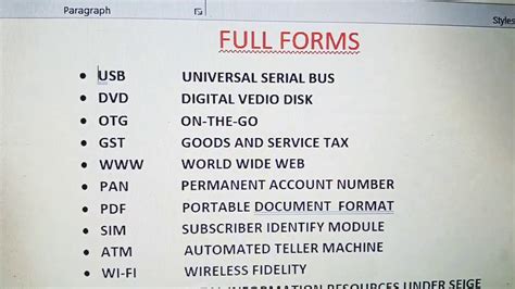 Full Forms Youtube