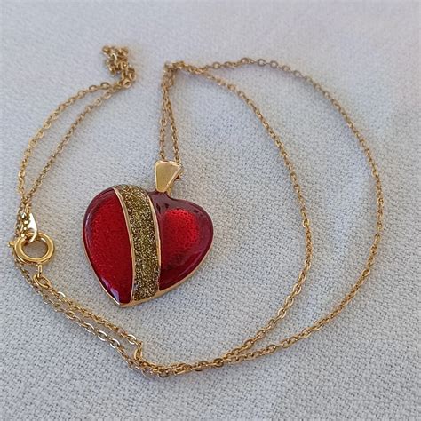 Red Heart Pendant Necklace Factory Sale Bellvalefarms