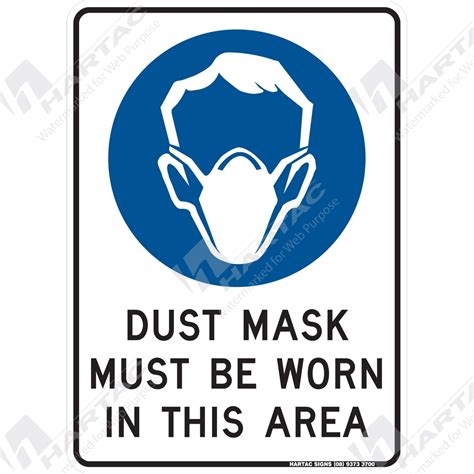 Mandatory Signs Mandatory Sign Portrait Dust Mask Must Be Worn In