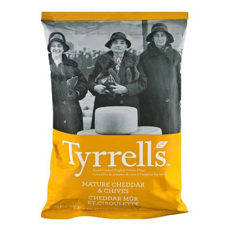 Tyrrells Mature Hand Cooked Cheddar And Chives Potato Chips 53 Oz